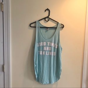 PINK Tank Top “Good Times and Tan Lines”